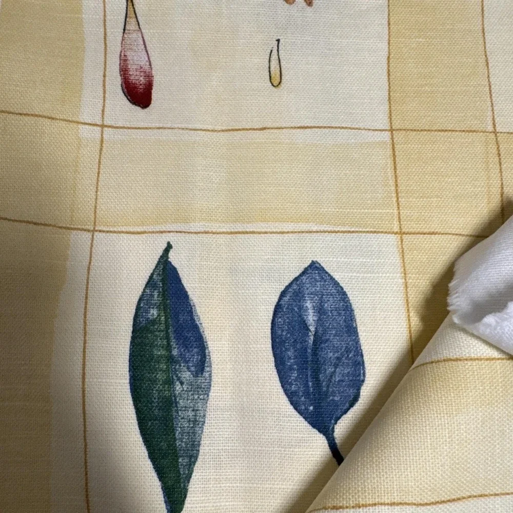 VTG Croscill Botanical 80s Home Decor Fabric Avenue Designs 3+‎ Yds NOS Yellow